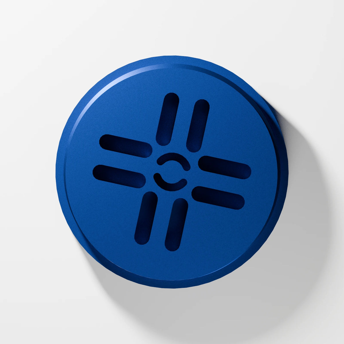 M1 Internal Chamber Cap — Sapphire, underside view