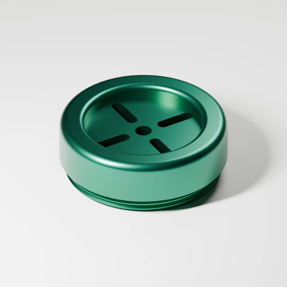 M1 Internal Chamber Cap — Emerald, three quarter view