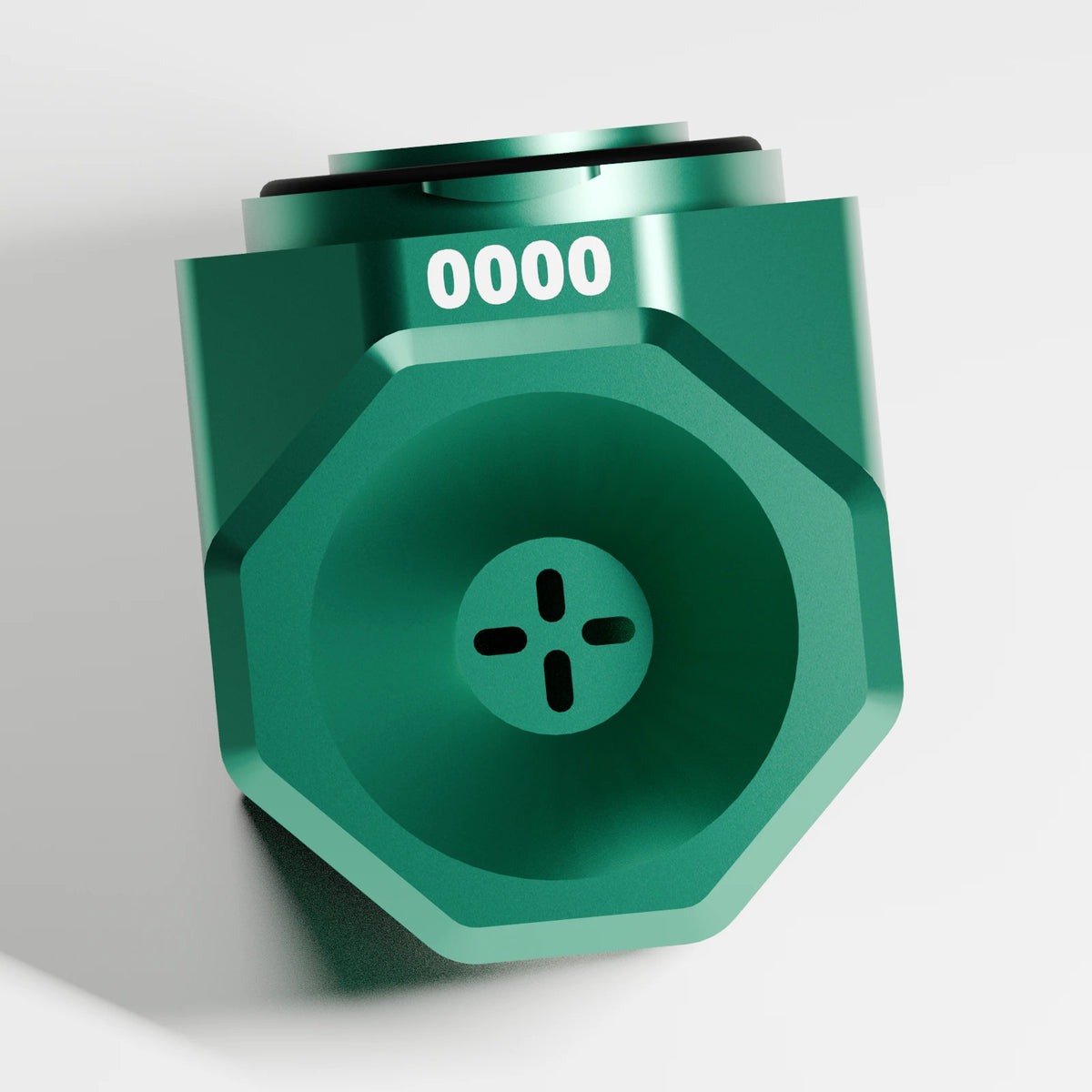 M1 Bowl Piece — Emerald, top view