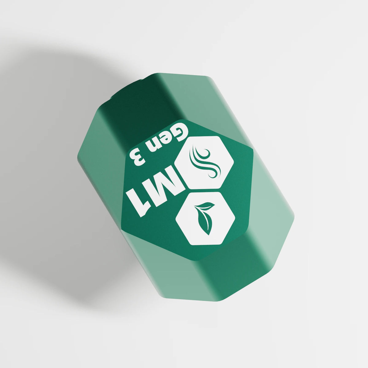 M1 Bowl Piece — Emerald, underside view