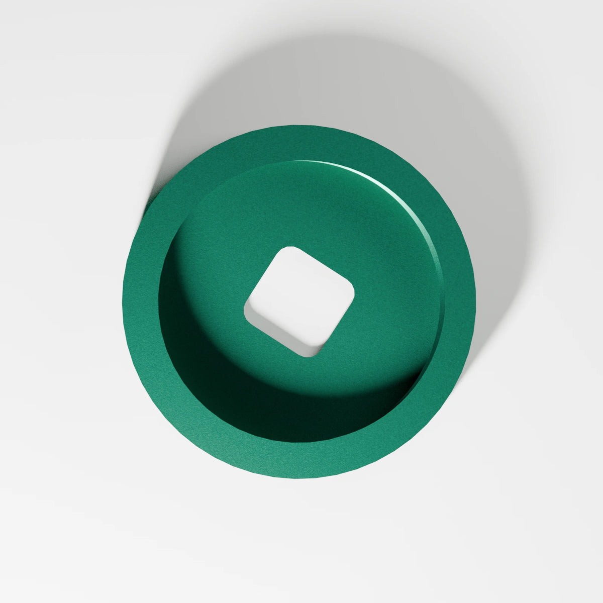 M2/M3 Downstem Cap — Emerald, top view