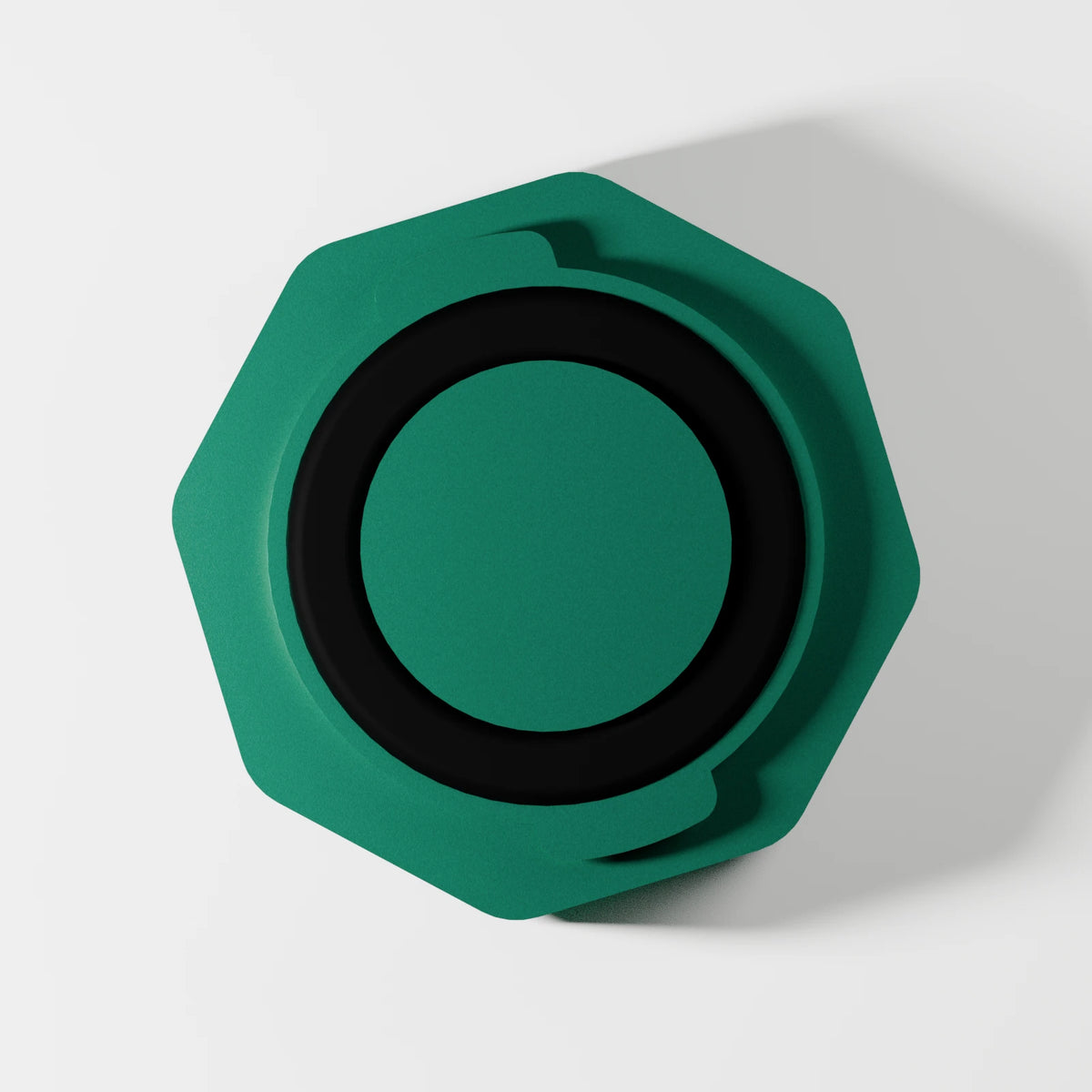 M2/M3 Downstem Odor Cap — Emerald, underside view