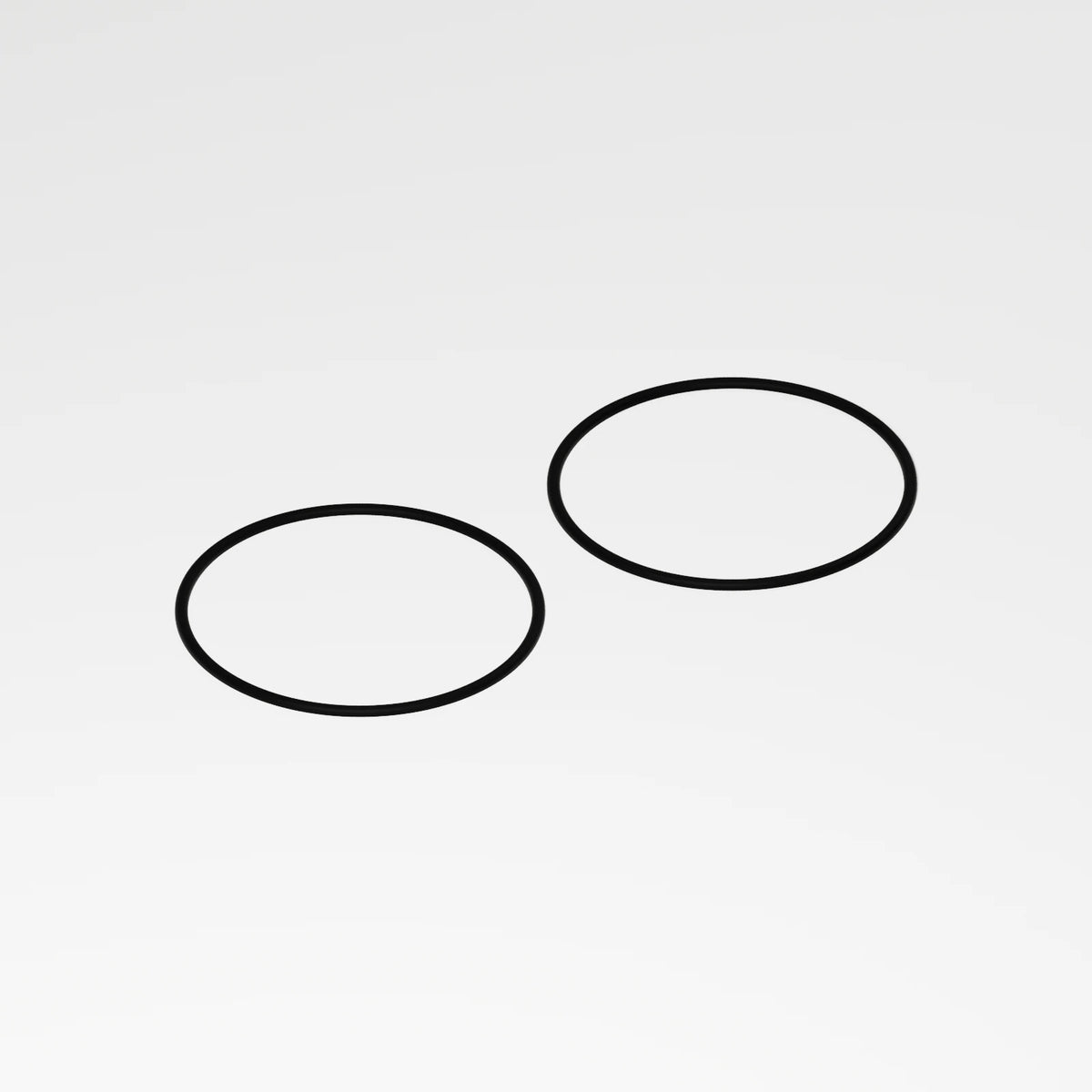 Large O-Ring (Pack of 2) — Fixed black silicone, three quarter view