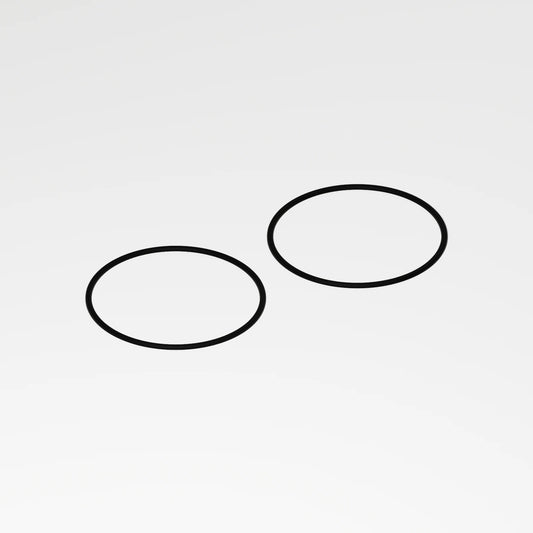 Large O-Ring (Pack of 2) — Fixed black silicone, three quarter view