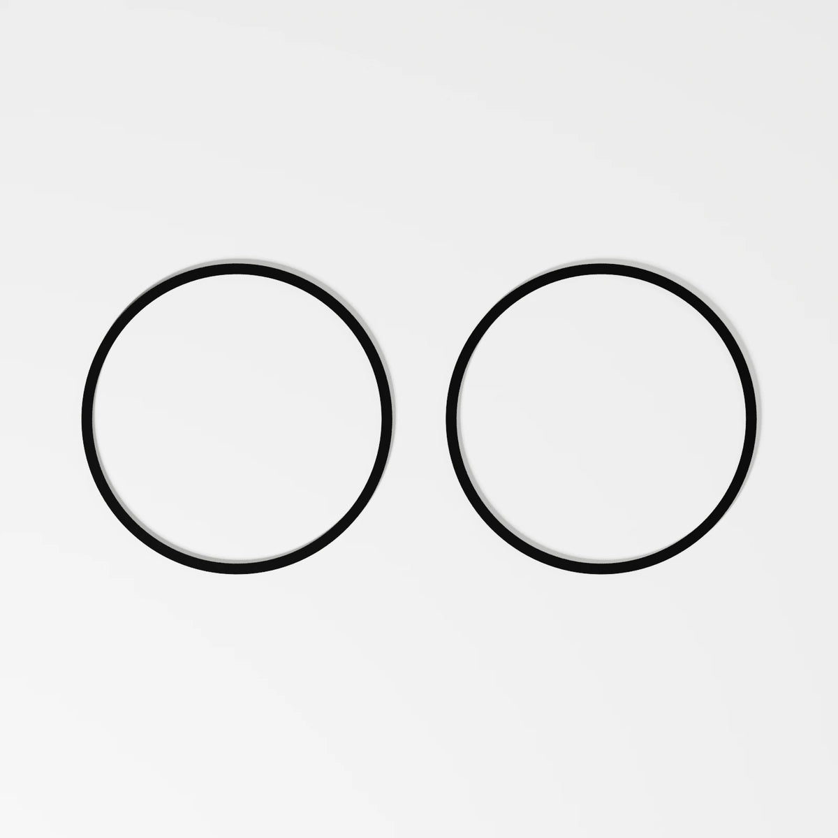 Large O-Ring (Pack of 2) — Fixed black silicone, underside view