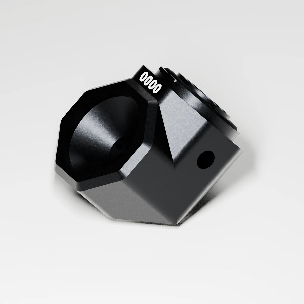 M1 Bowl Piece — Obsidian, three quarter view