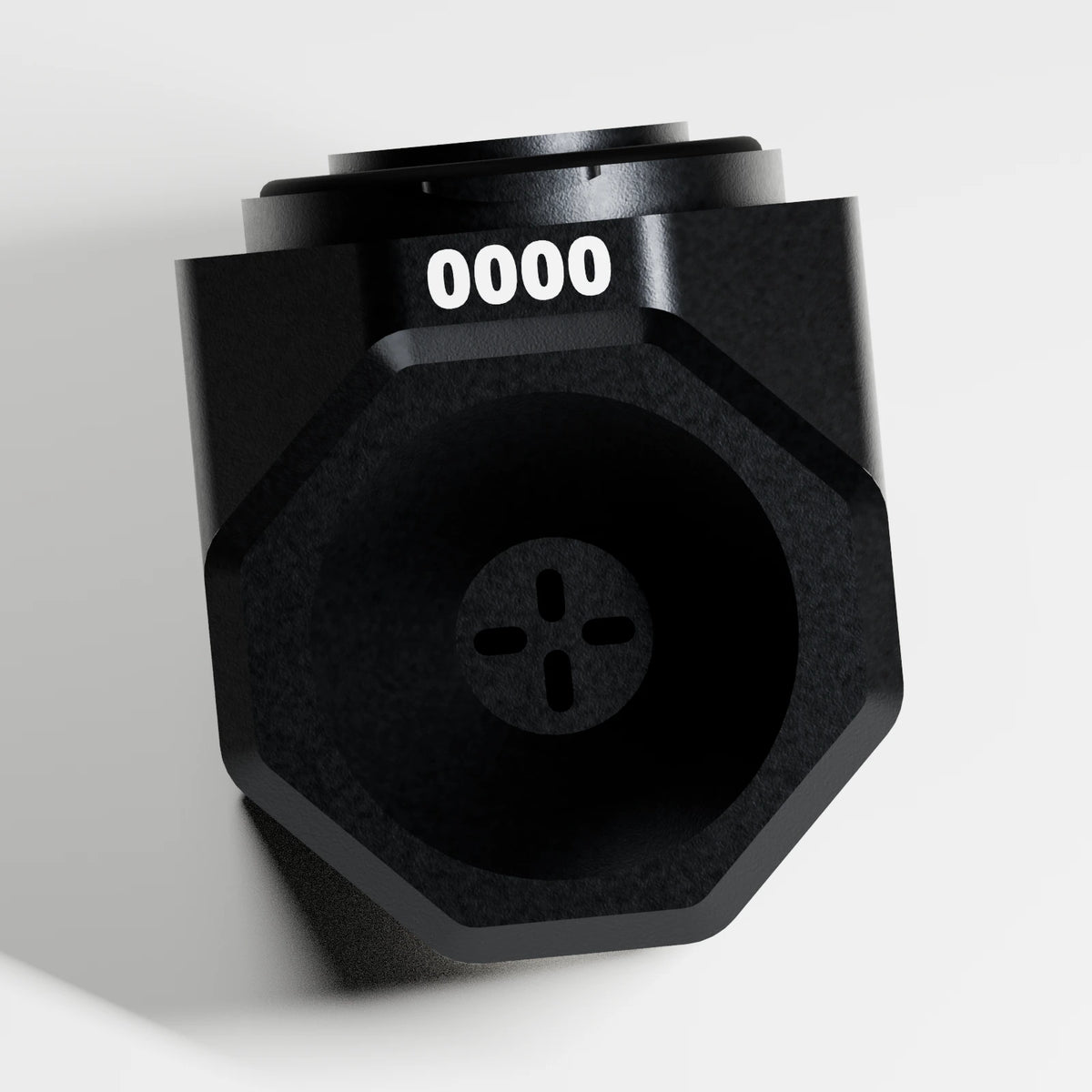 M1 Bowl Piece — Obsidian, top view