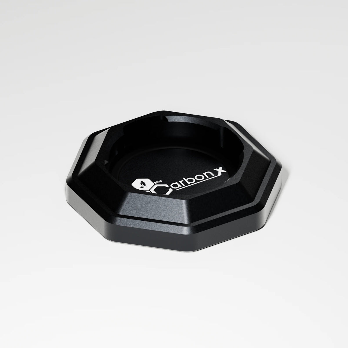 M2 Base Plate — Obsidian, three quarter view
