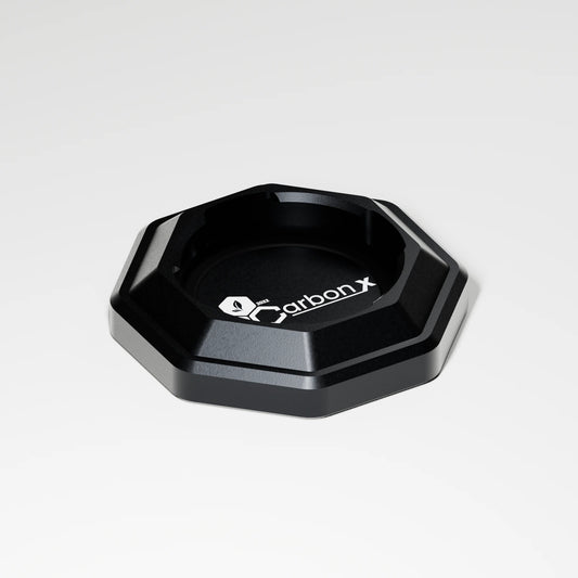 M2 Base Plate — Obsidian, three quarter view