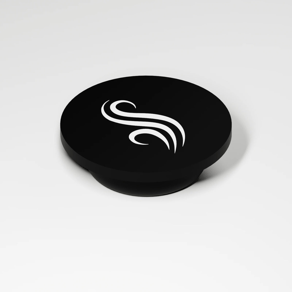 M2/M3 Mouthpiece Cap — Fixed black silicone, three quarter view