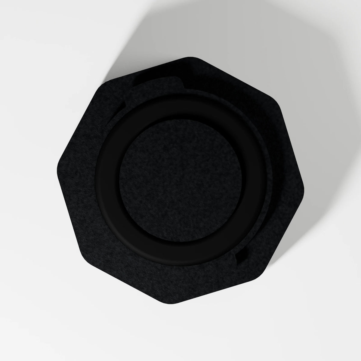 M2/M3 Downstem Odor Cap — Obsidian, underside view