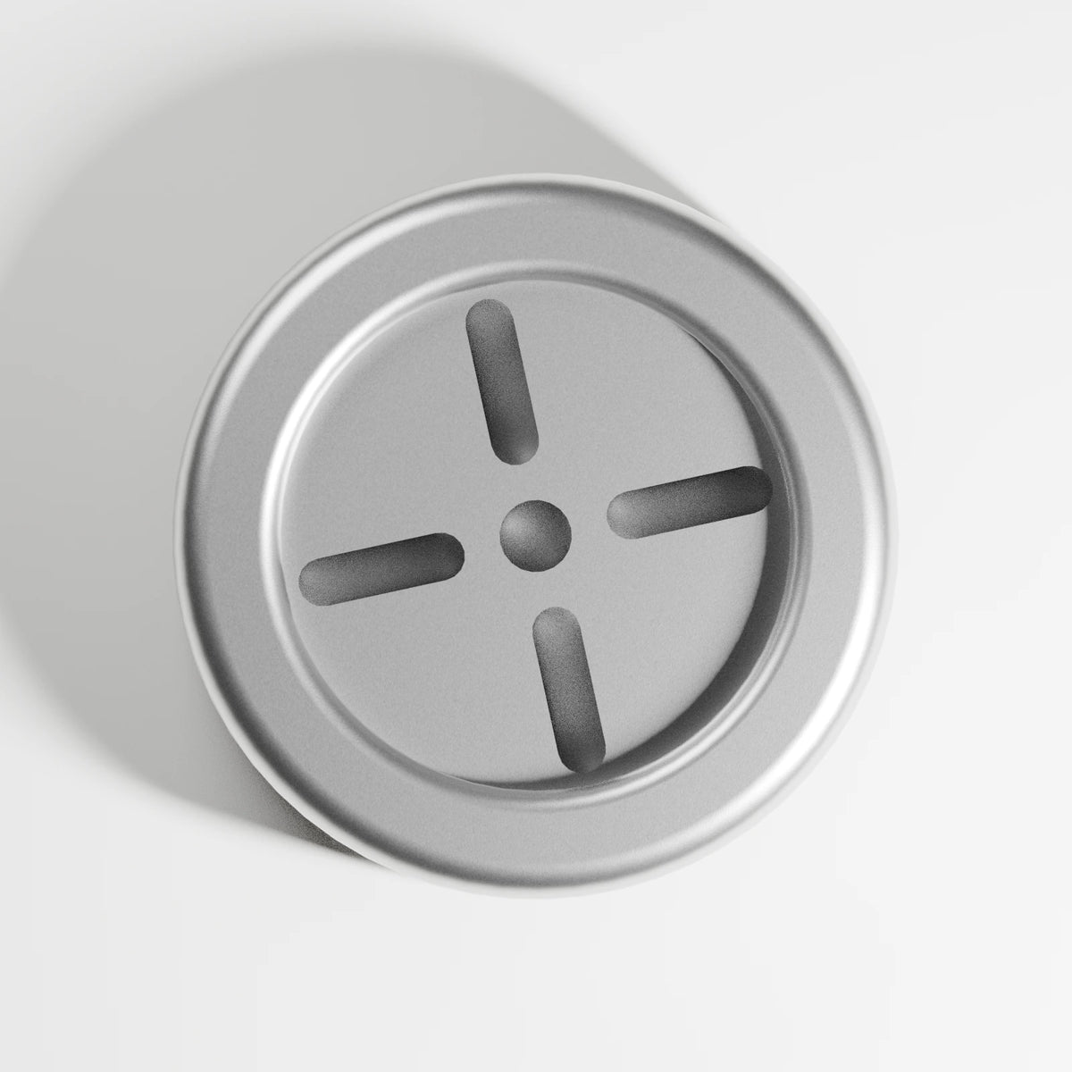 M1 Internal Chamber Cap — Platinum, top view