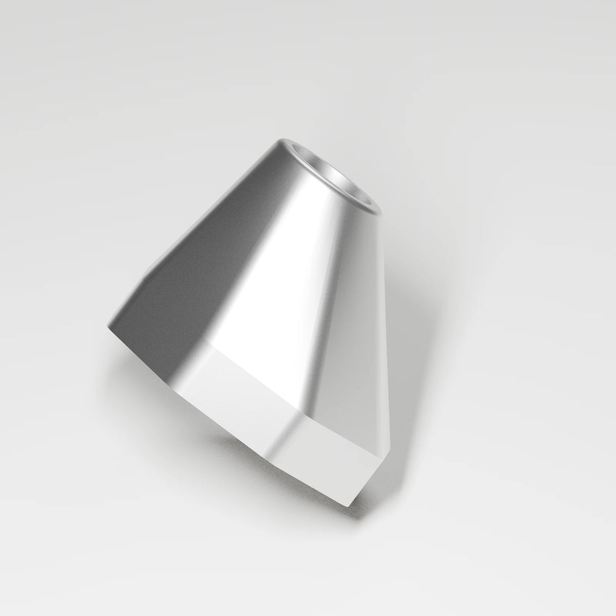 M1 Mouth Piece — Platinum, three quarter view