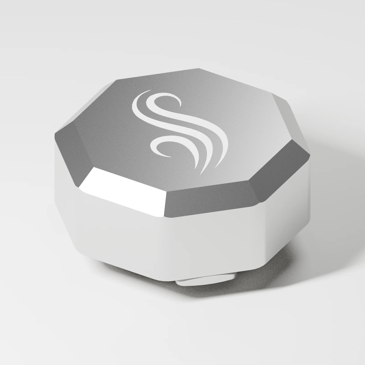 M2/M3 Downstem Odor Cap — Platinum, three quarter view