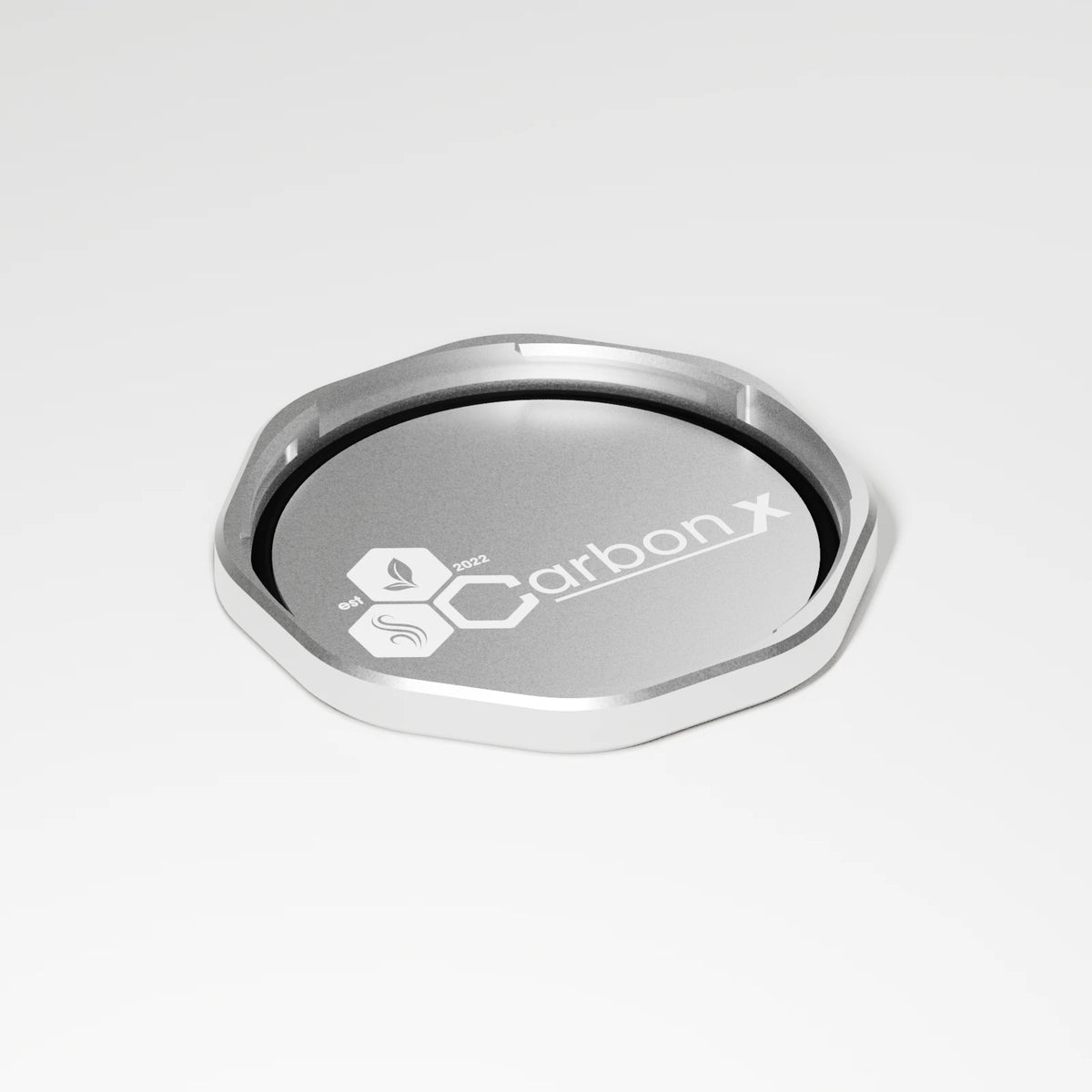 M3 Base Plate — Platinum, three quarter view