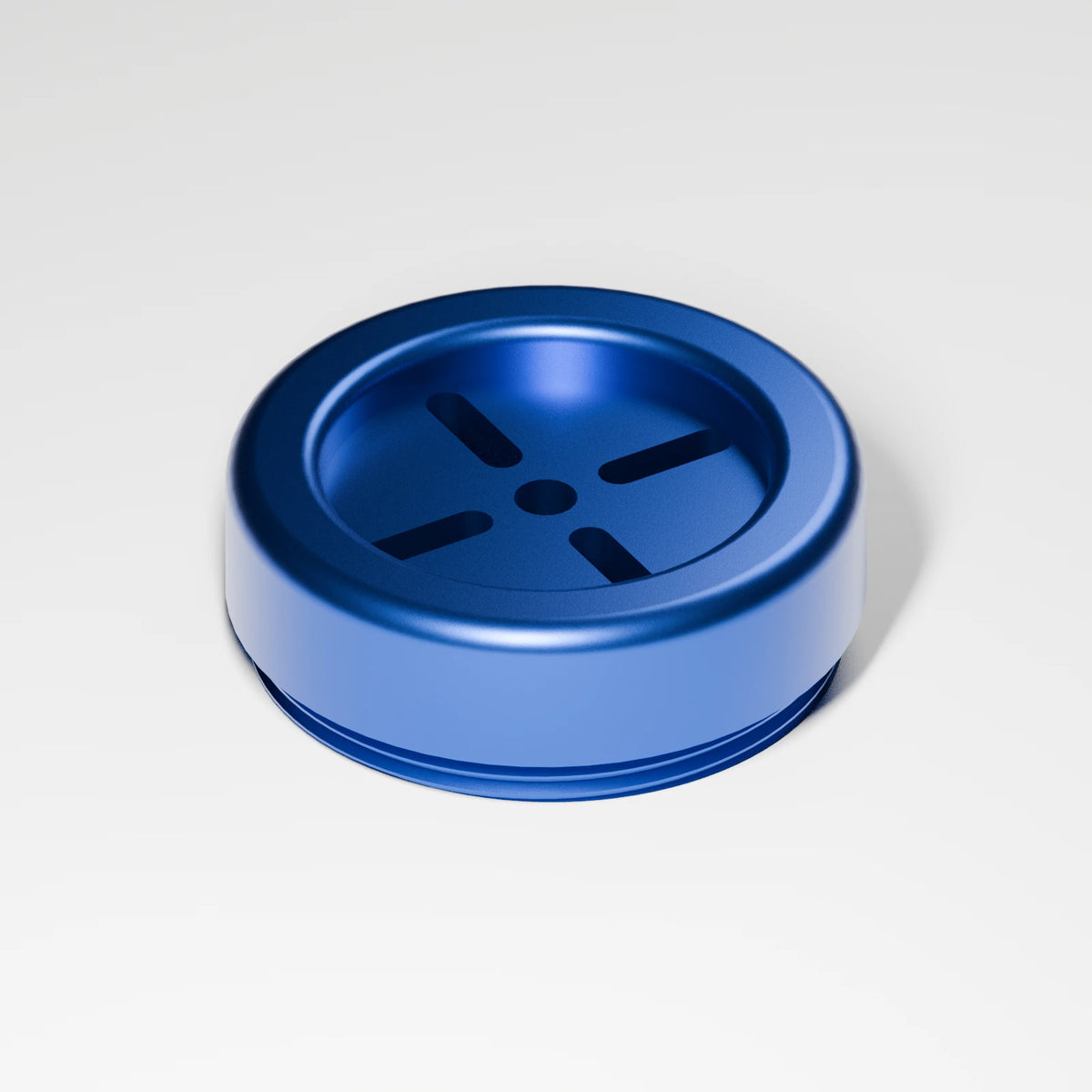 M1 Internal Chamber Cap — Sapphire, three quarter view