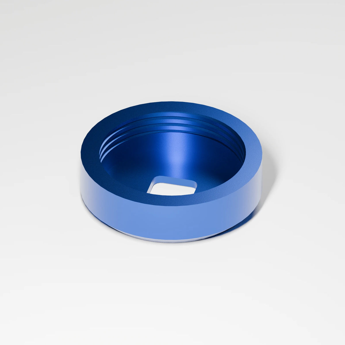 M2/M3 Downstem Cap — Sapphire, three quarter view