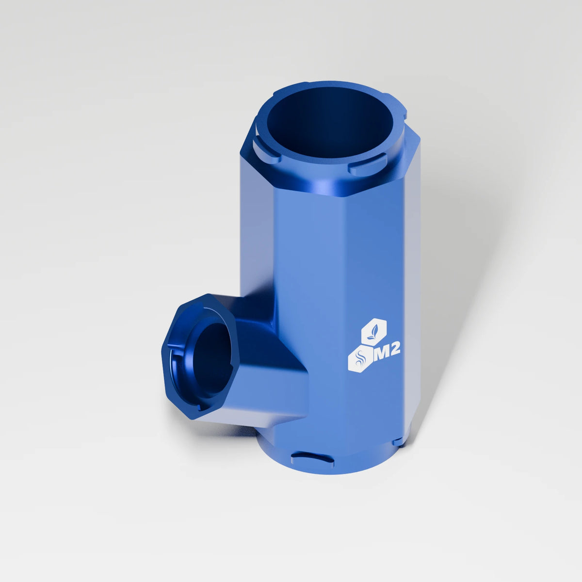 M2 Water Chamber — Sapphire, three quarter view